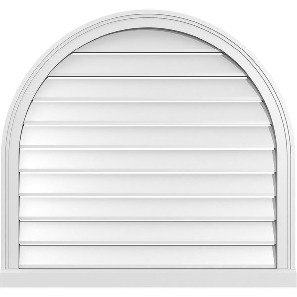 Round Top Surface Mount PVC Gable Vent: Functional, w/ 2